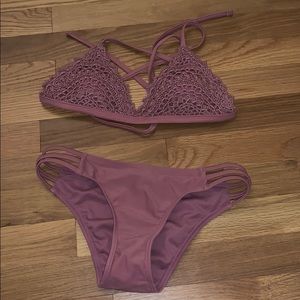 Mauve Crochet Bathing Suit from Target